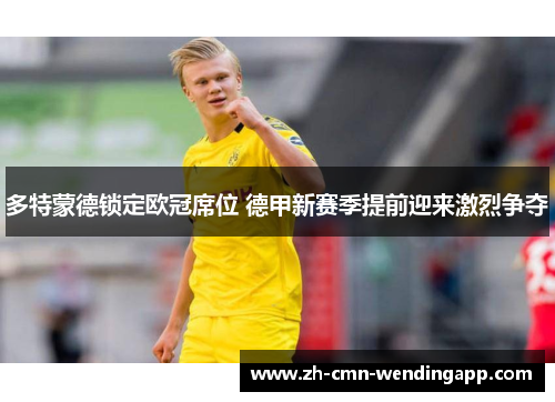 多特蒙德锁定欧冠席位 德甲新赛季提前迎来激烈争夺